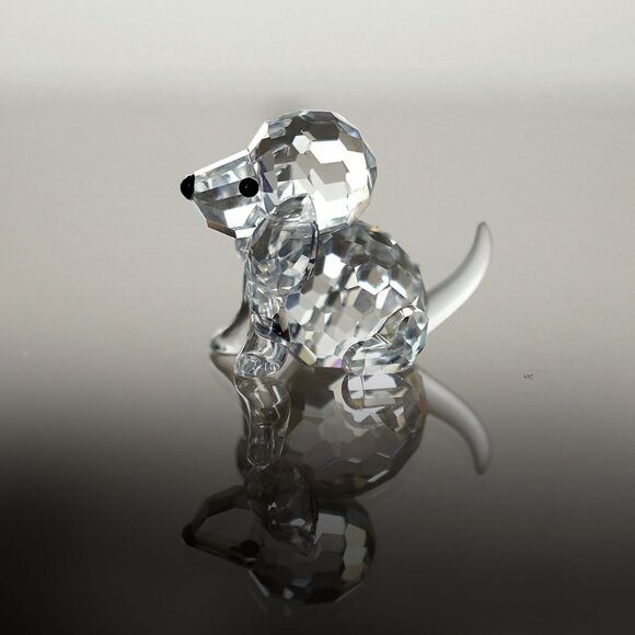 NWT, Swarovsky Silver Crystal, Sitting Beagle - Picture 4 of 11
